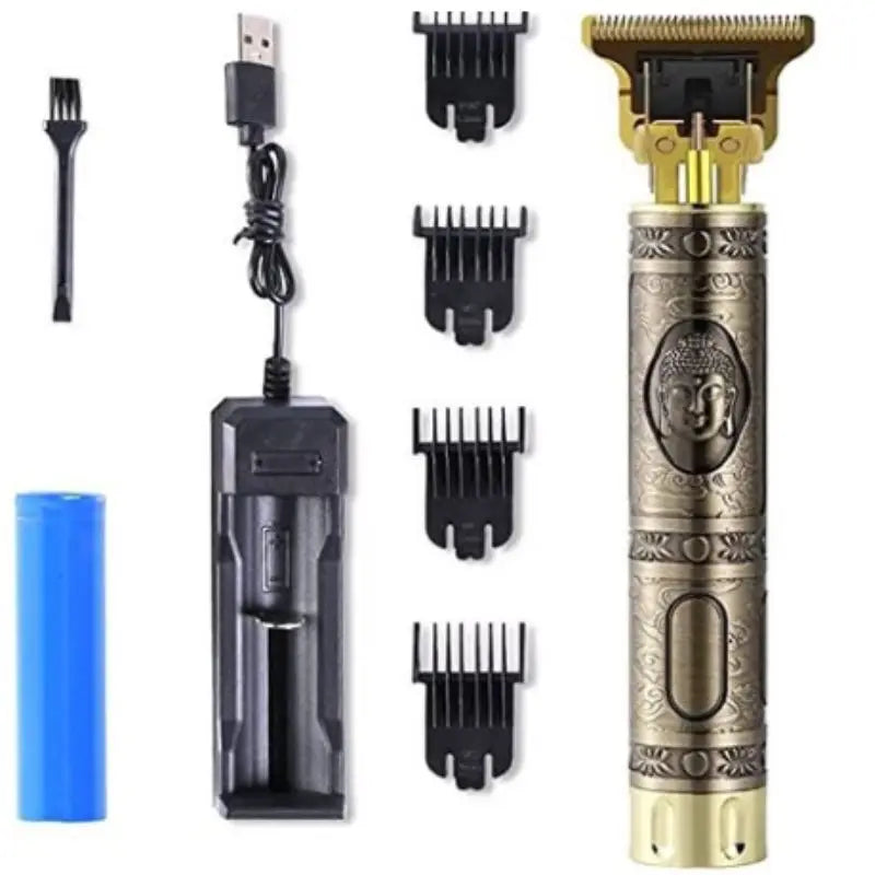 Professional Hair Cutting Machine For Men's Beard Trimmer Portable Cordless Finish Shaver T9